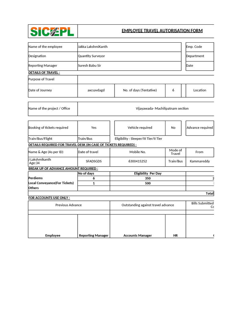 Travel Requisition 19-01-25 | PDF