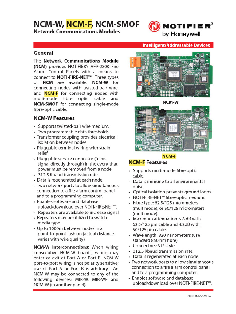 NCM-F | PDF | Fiber Optic Communication | Optical Fiber