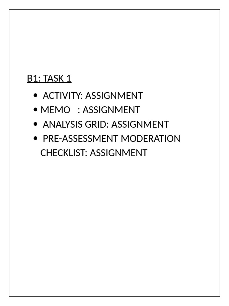 Assignment and Test Moderation Guide | PDF