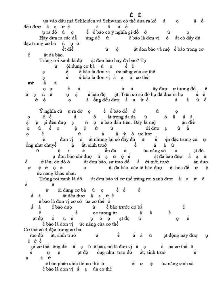 TỰ LUẬN SH10 | PDF