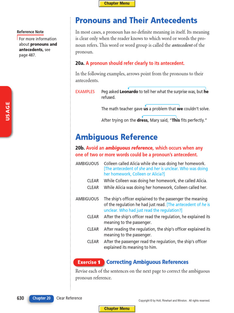 Pronoun Ambiguity | PDF | Sherlock Holmes | Pronoun