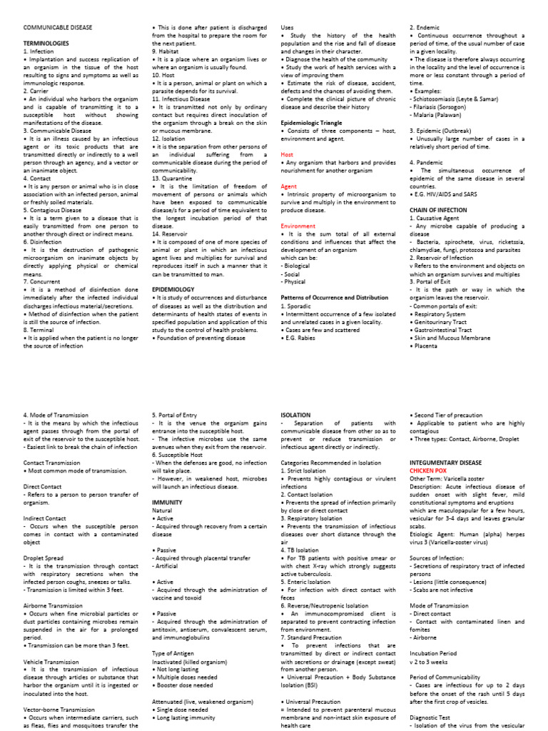 Communicable Disease | PDF | Infection | Pathogen