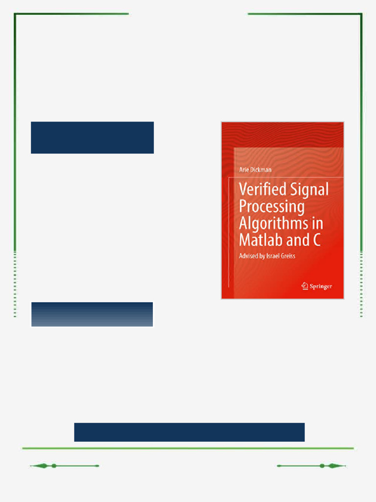 Verified Signal Processing Algorithms in Matlab and C First 2022 ...