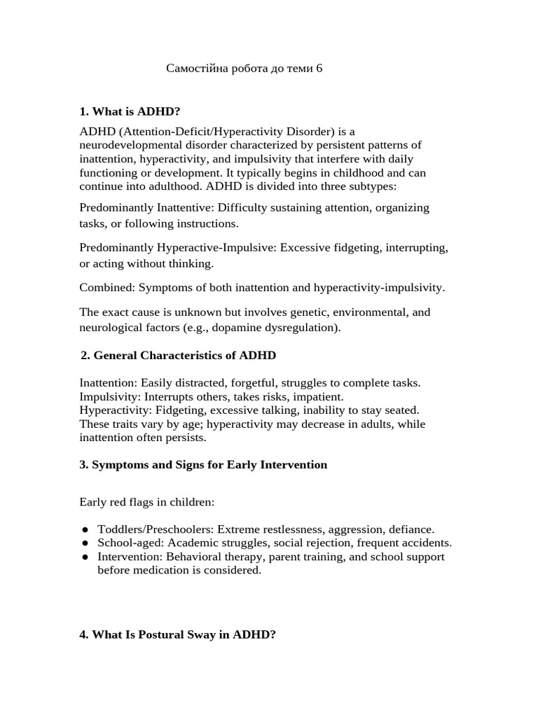 Understanding ADHD: Symptoms & Strategies | PDF | Attention Deficit ...