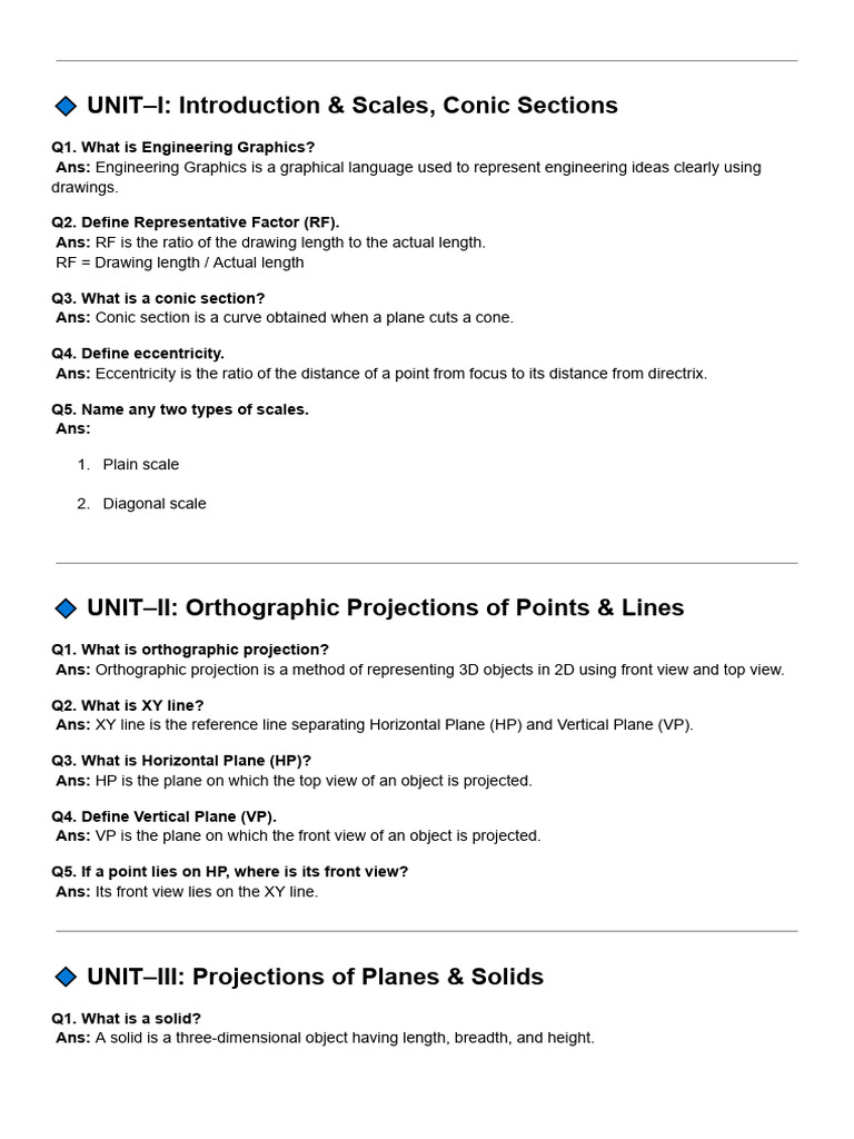 Engineering Graphics Fundamentals Guide | PDF | Euclidean Geometry ...