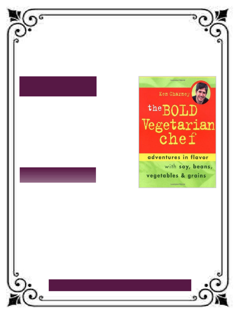 The Bold Vegetarian Chef Ken Charney ebook with full chapters | PDF ...