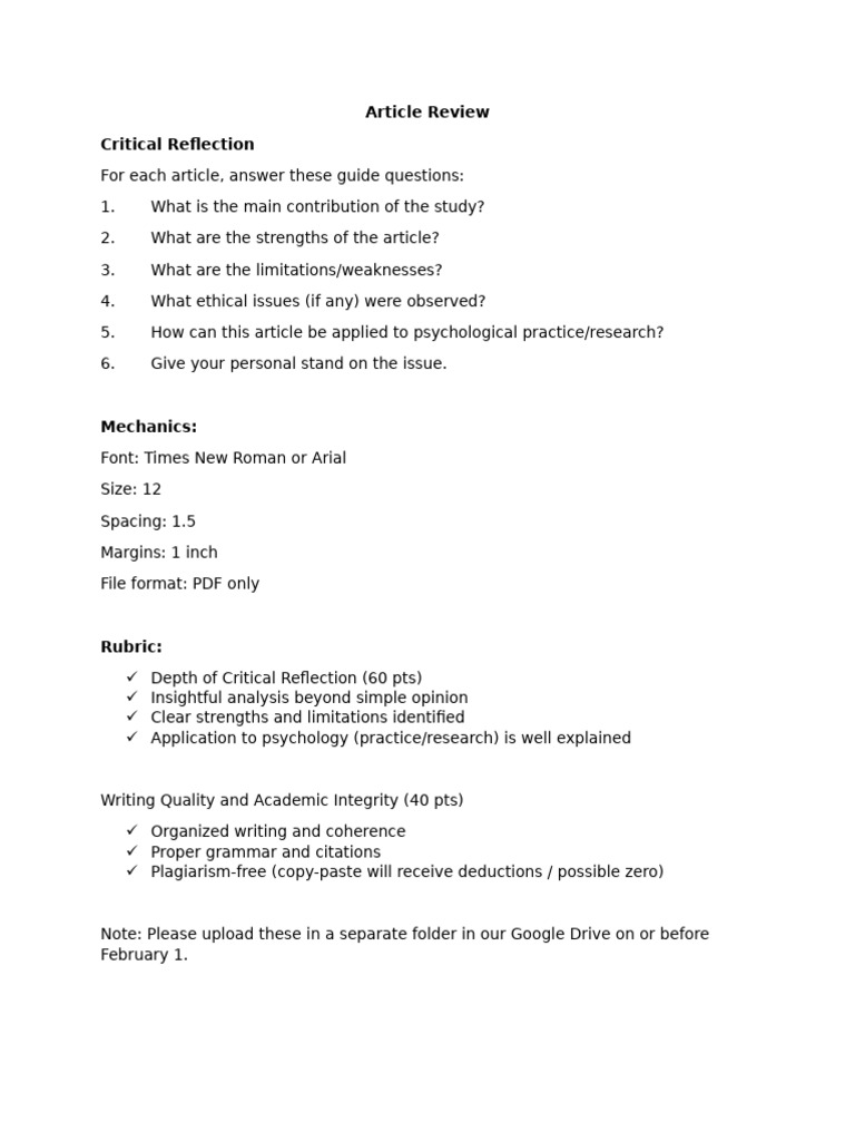 Article Review | PDF