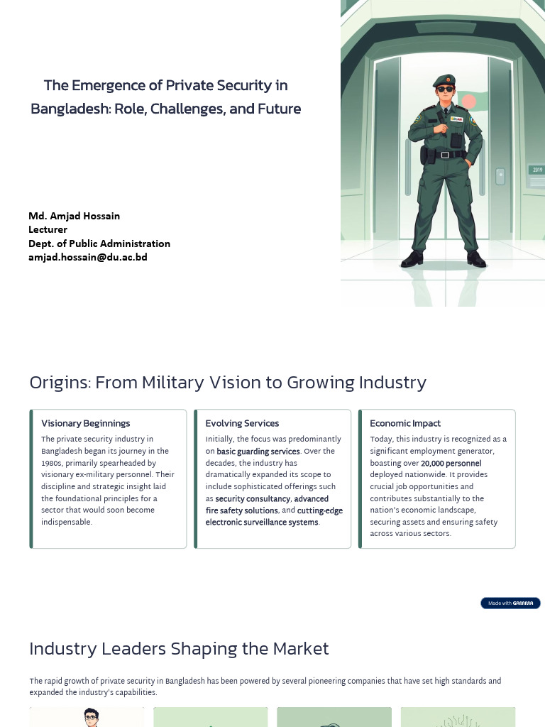 Private Security Growth in Bangladesh | PDF | Police | Bangladesh
