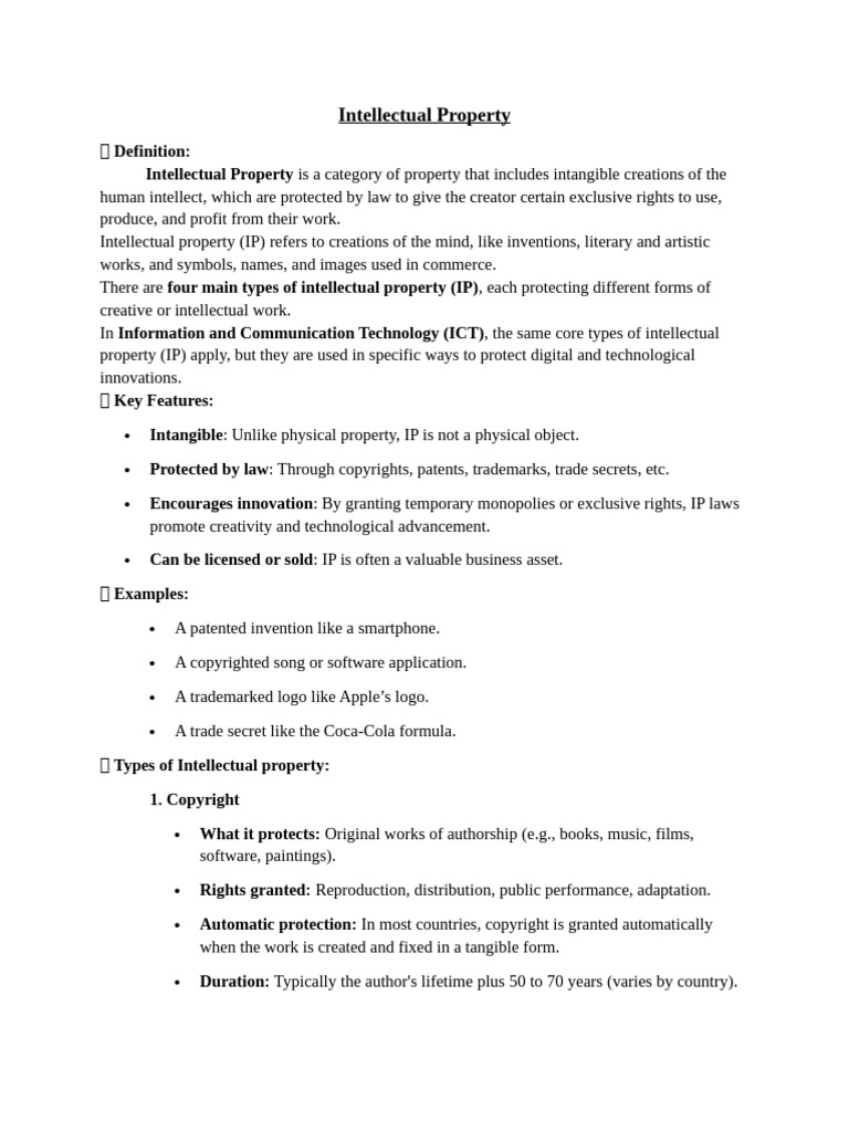 Intellectual Property | PDF | Intellectual Property | Copyright