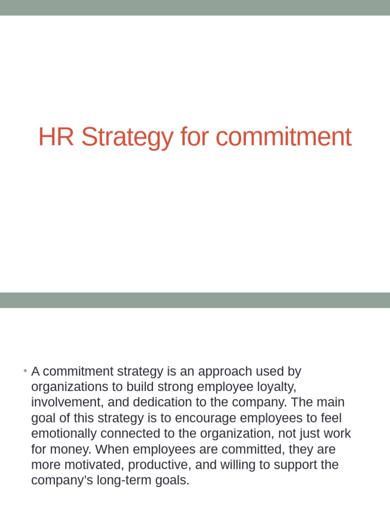 HR Strategies for Employee Commitment | PDF | Employee Retention ...
