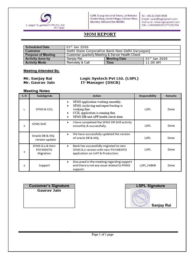 Dscb Mom Report_dec2025 | PDF