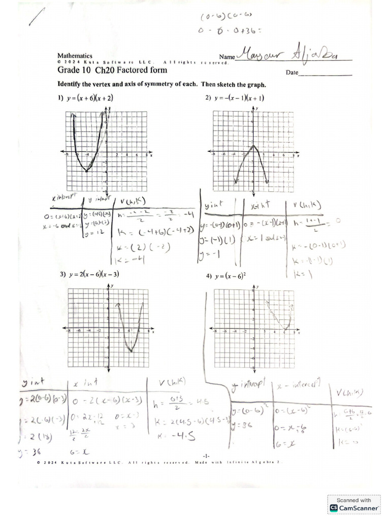 Math Homework For My Favorite Teacher. | PDF
