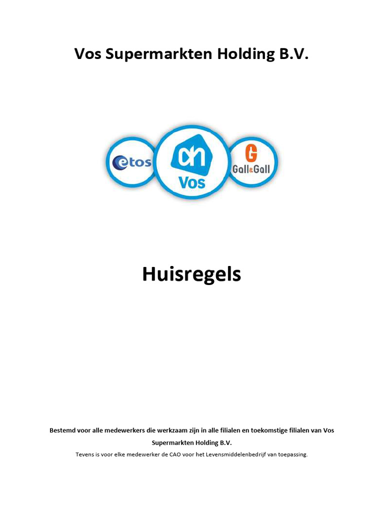 Huisregels Vos, Versie 12.0 | PDF