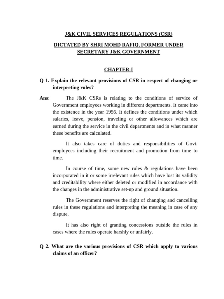 836772686 01 CSR 109 Pages by M Rafiq Former Under Secretary | PDF ...
