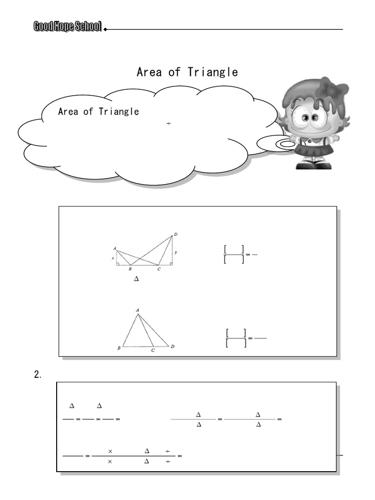 Triangle Area Ratios and Exercises | PDF | Area | Geometric Shapes