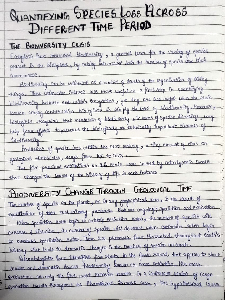 Biodiversity Crisis and Extinction Rates | PDF