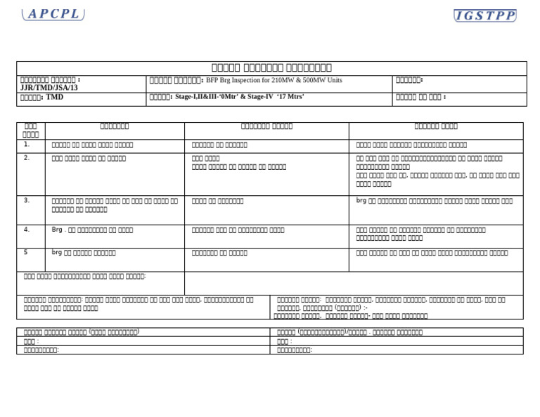 JSA 13 BFP BRG Inspection - En.hi | PDF