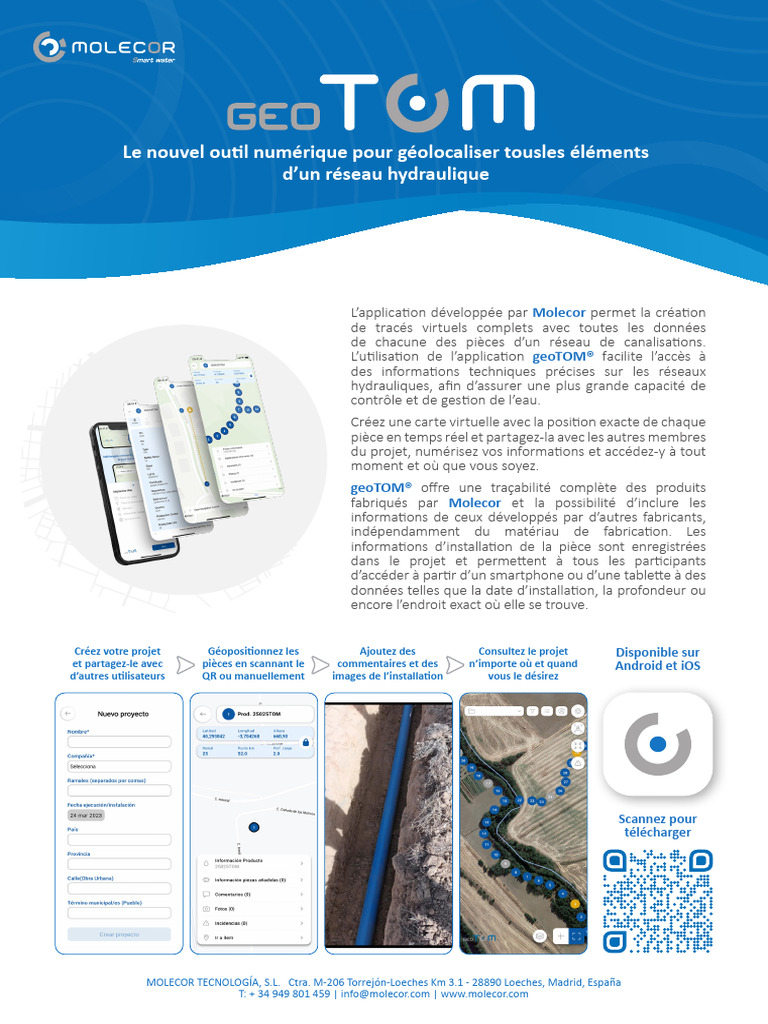 Outil geoTOM® pour géolocaliser réseaux hydrauliques | PDF | Android ...