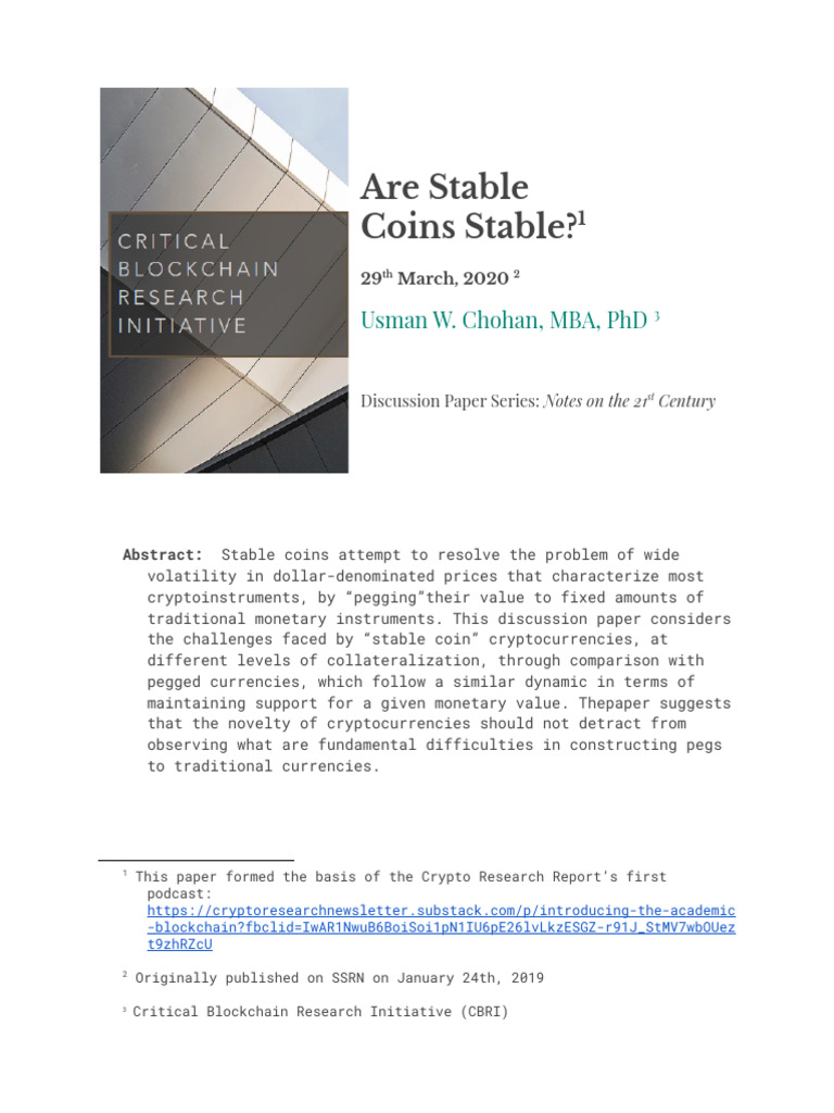 ssrn-3326823 | PDF | Bonds (Finance) | Cryptocurrency