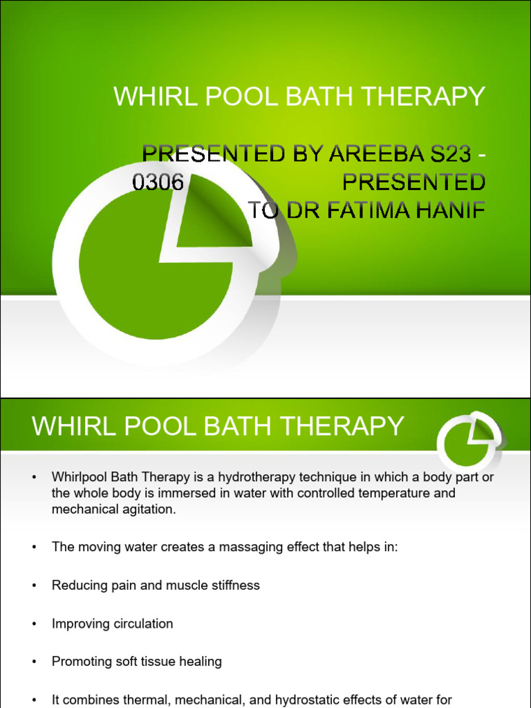 WHIRL POOL BATH THERAPY(1) | PDF | Edema | Vasodilation