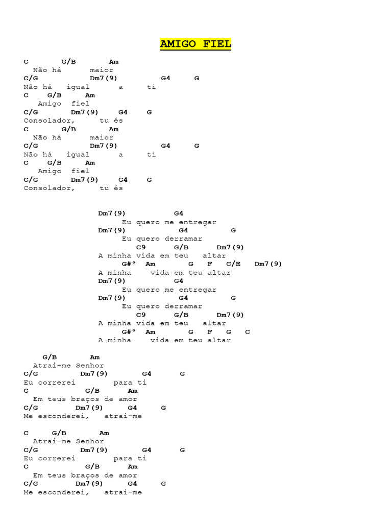 Letra da Música 