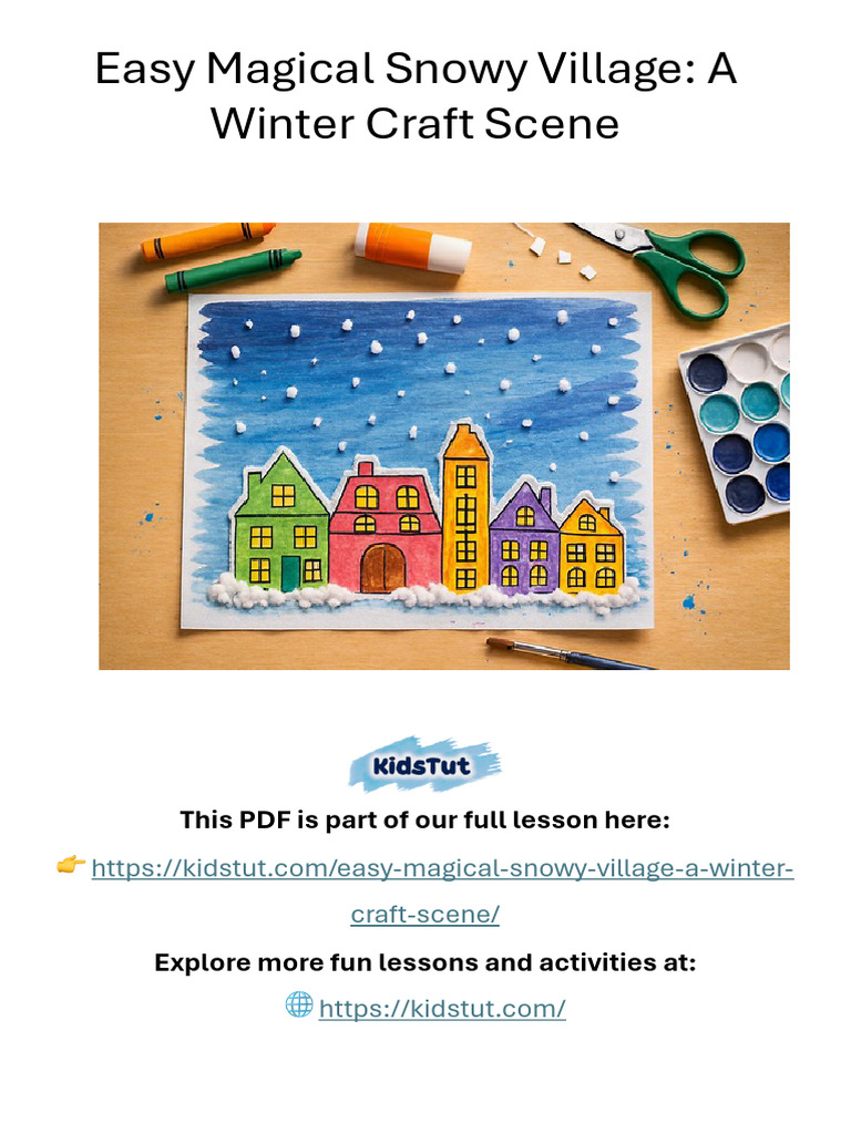 Magical Snowy Village Winter Craft | PDF
