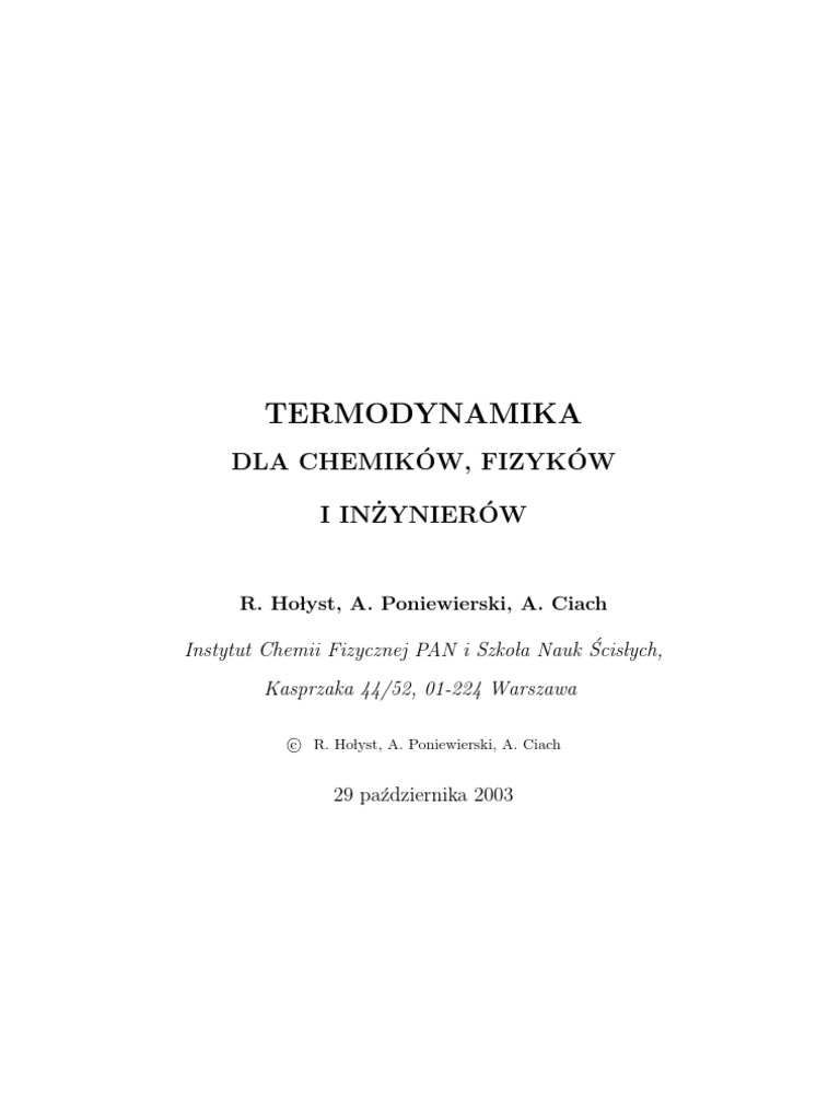 Podaj Treść Pierwszej Zasady Termodynamiki