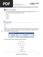 Exercícios de Soma e Produto Matemático | PDF | Equações | Matemática