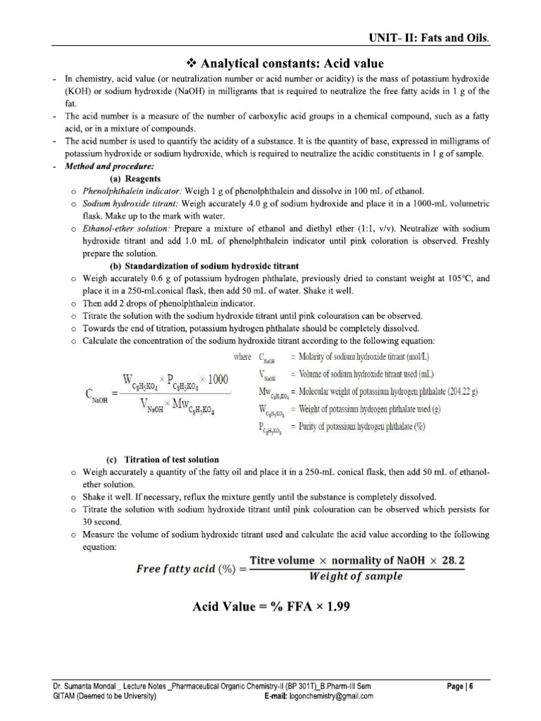Fats Oils Testing | PDF
