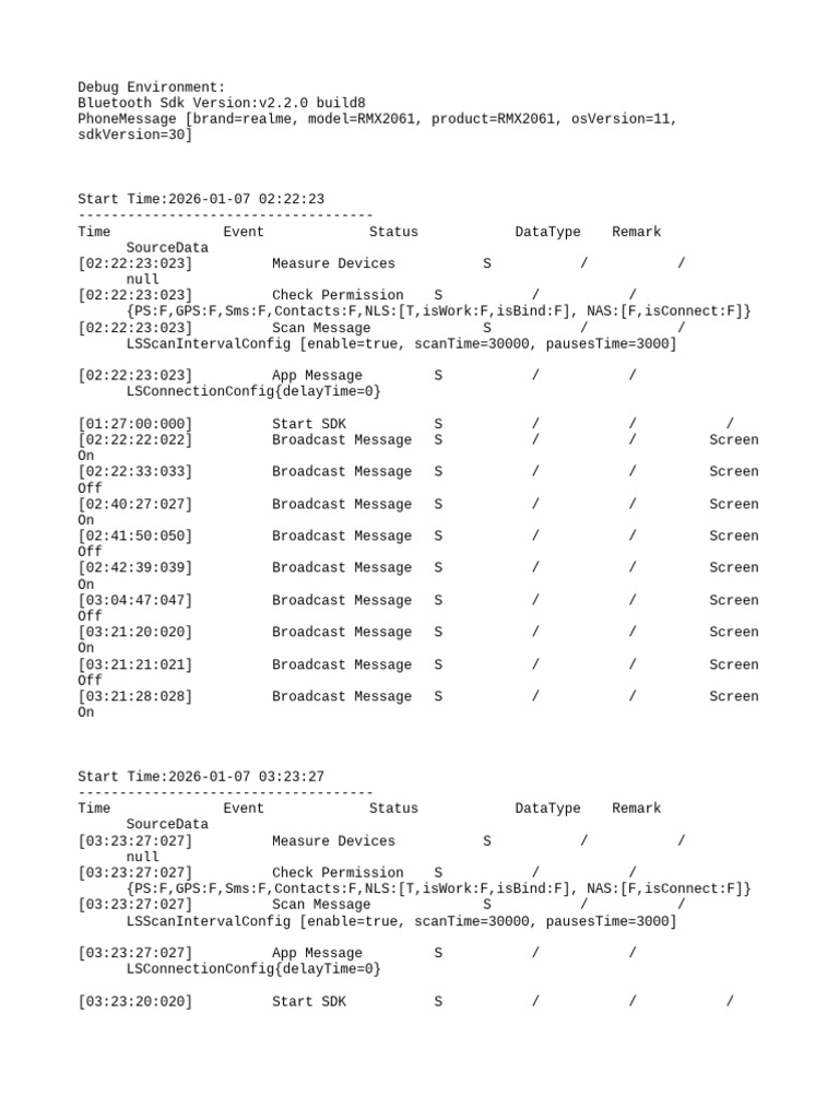 Bluetooth SDK Debug Log Analysis | PDF | Mobile Computers | Service ...