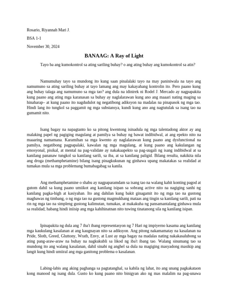 BANAAG Tagalized Ver | PDF