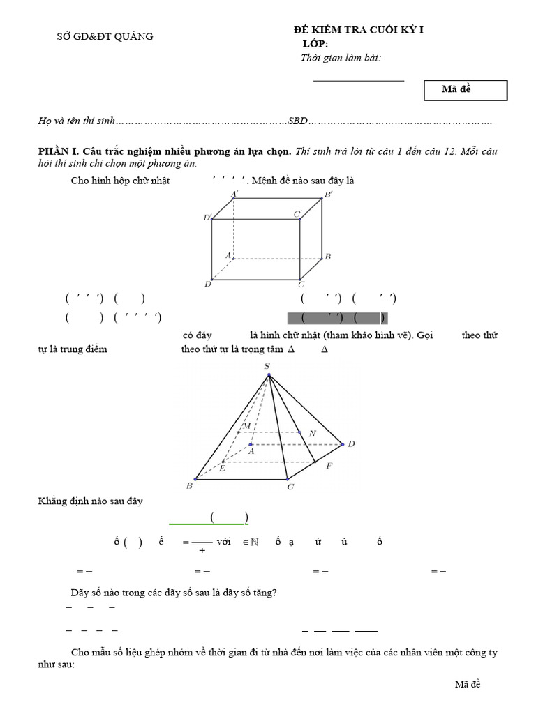 Mã đề 115 | PDF