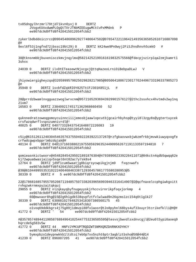 DERTZ Data Entries Overview | PDF