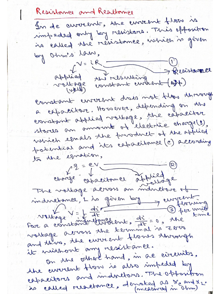 Note 5 Resistance and Reactance | PDF