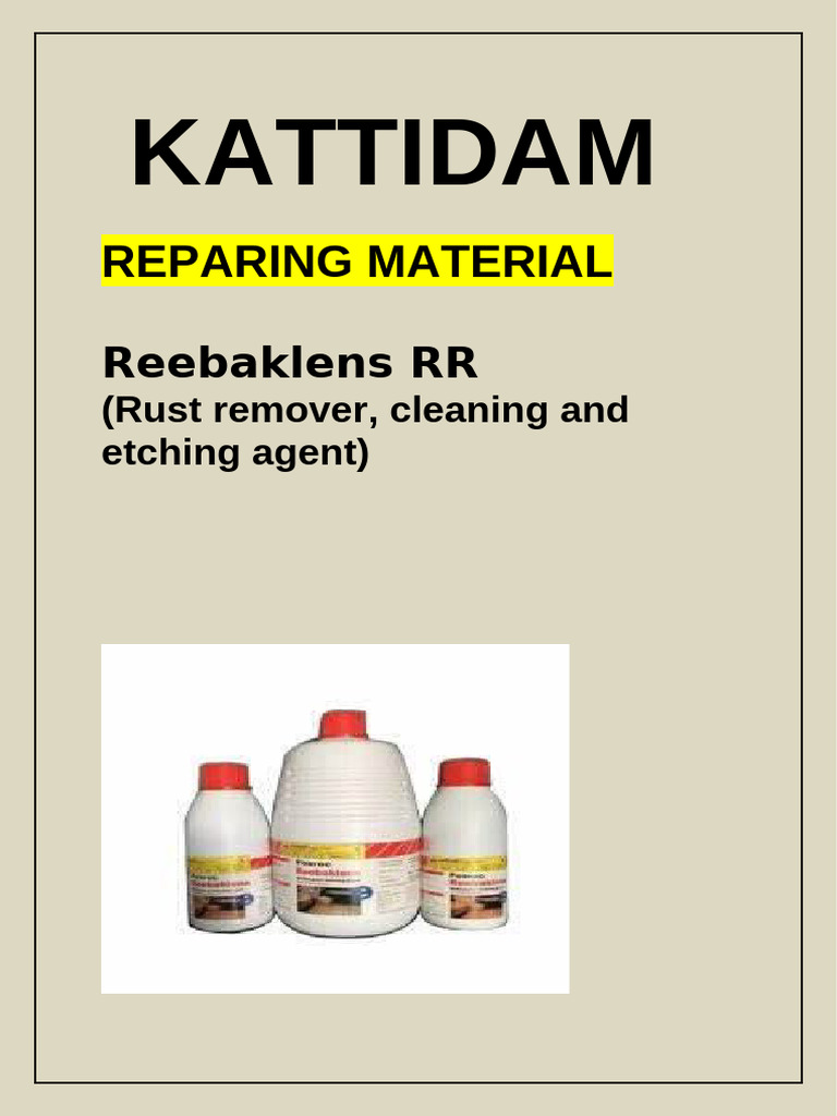 Reebaklens RR: Effective Rust Remover | PDF | Rust | Corrosion