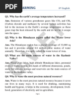 Impact of Global Warming on Kashmir | PDF | Climate Change | Interest