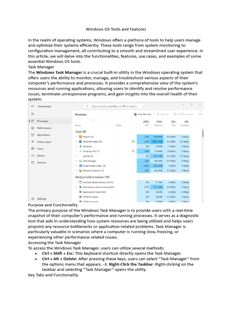 Essential Windows OS Tools Overview | PDF | Group Policy | Command Line ...