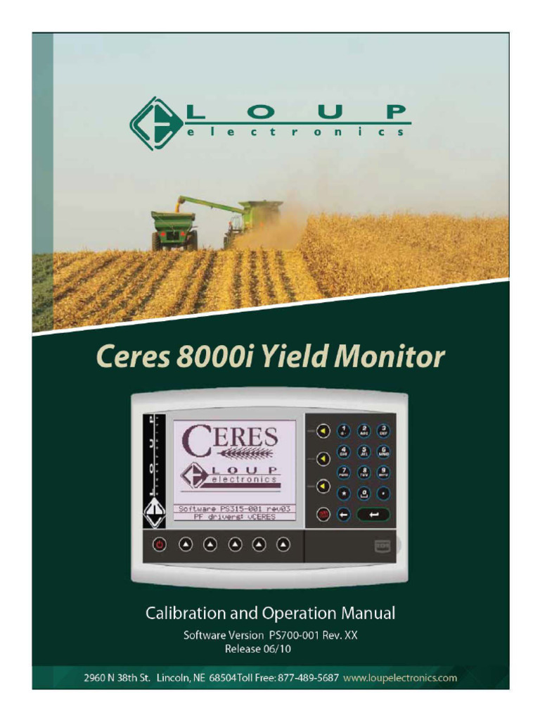 8000i Yield Monitor Manual | PDF