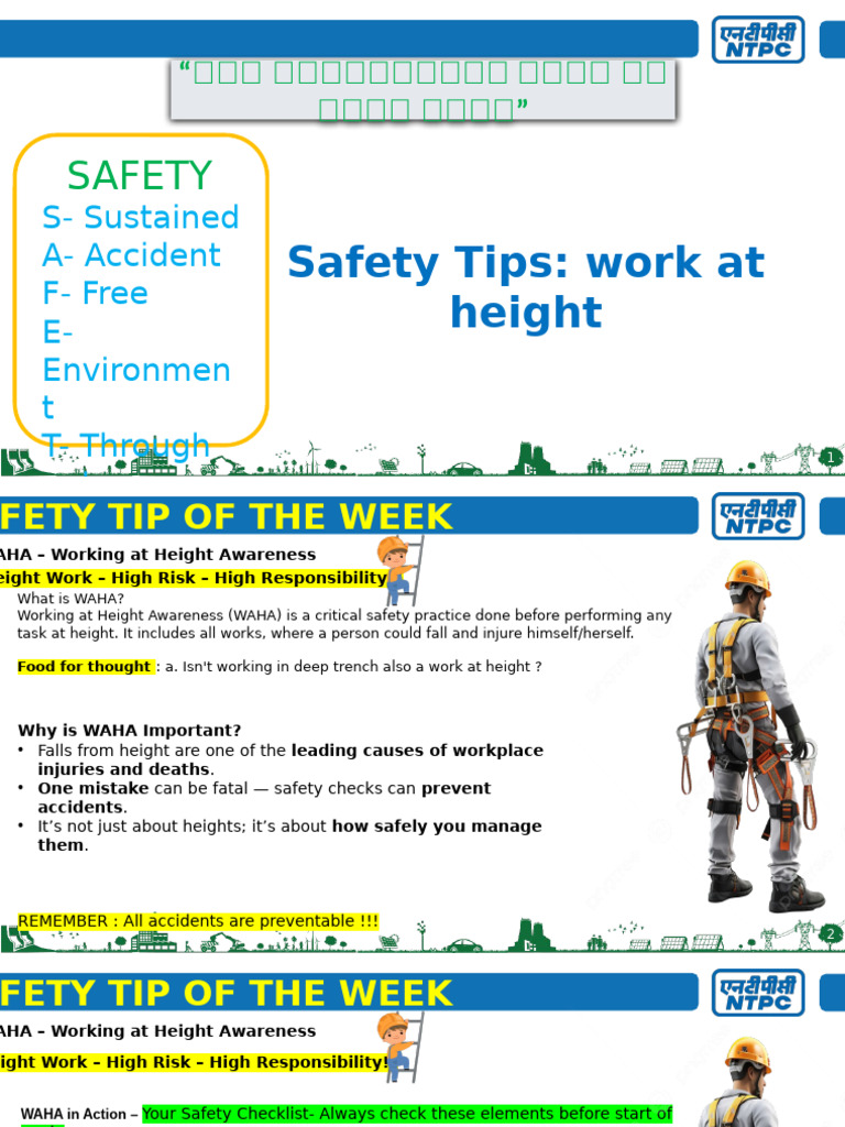 Working at Height Safety Guidelines | PDF | Safety | Risk Assessment