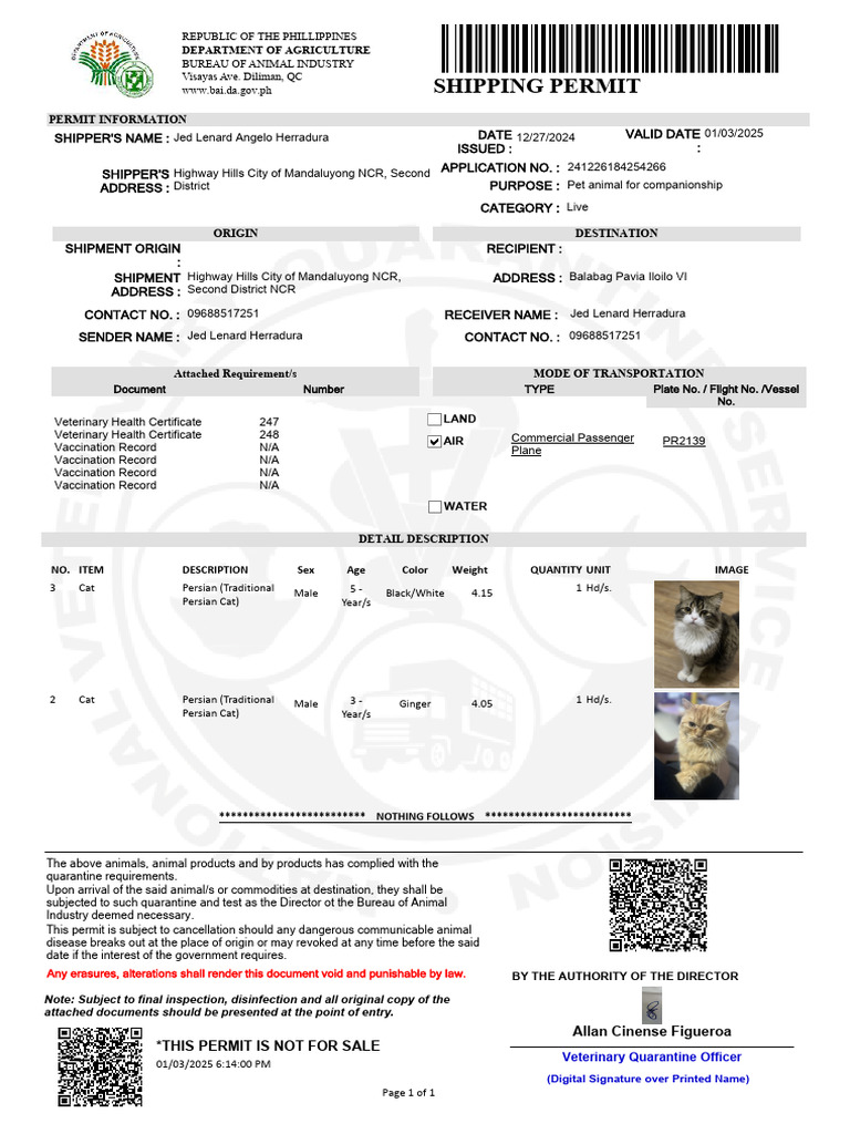 Shipping Permit Image | PDF | Quarantine