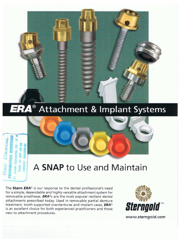 Era Attachment & Implant Systems | PDF