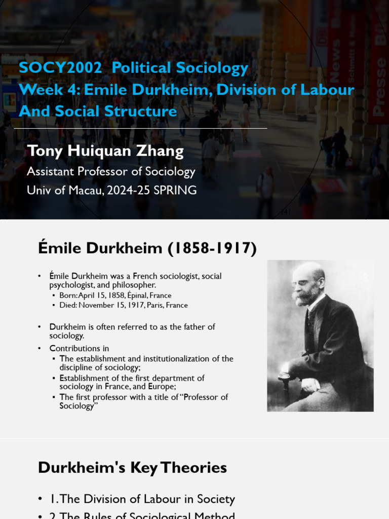 Socy2002 Ppt Slide 4 | PDF | Sociology | Émile Durkheim