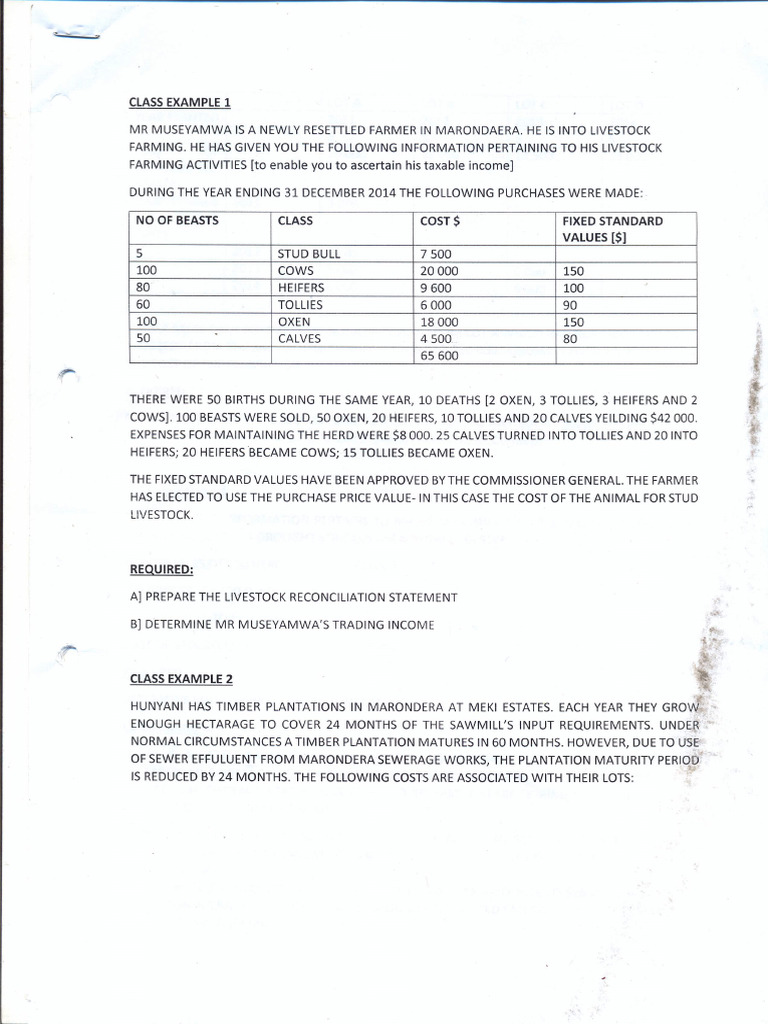 Lecture 1 Farmers Class Examples | PDF