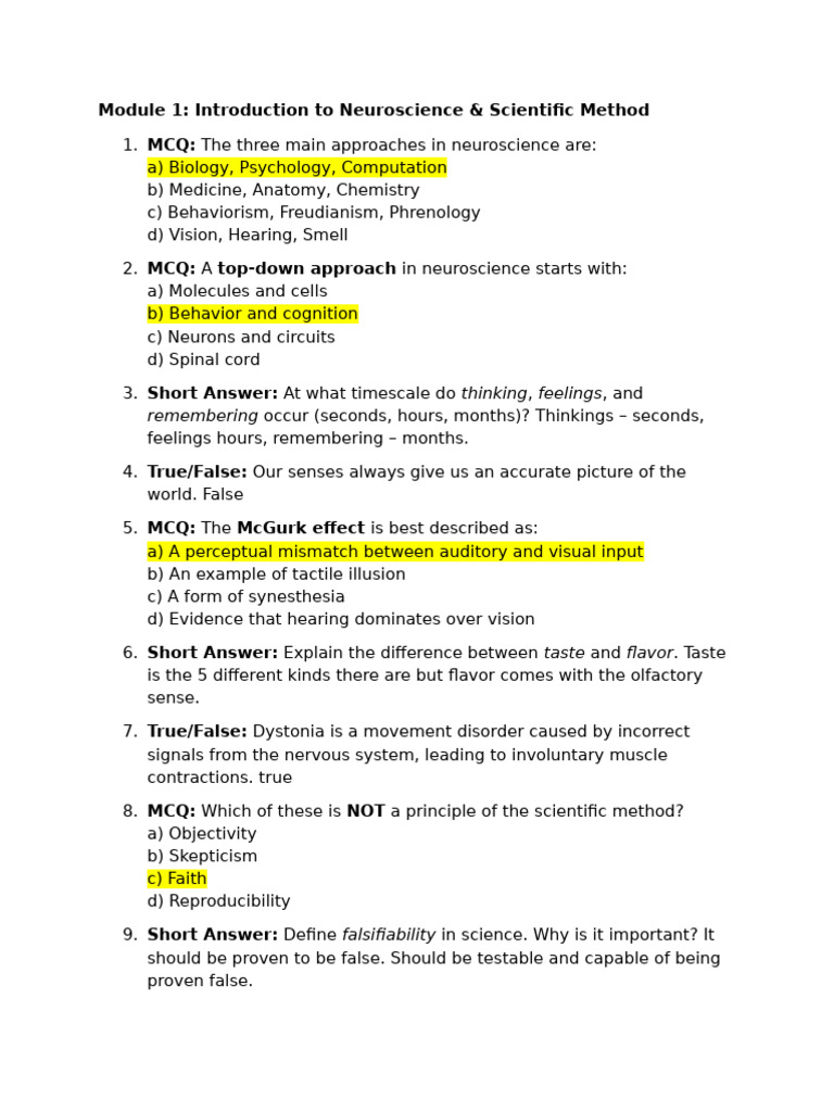Neuroscience Basics: Methods & Concepts | PDF | Nervous System ...