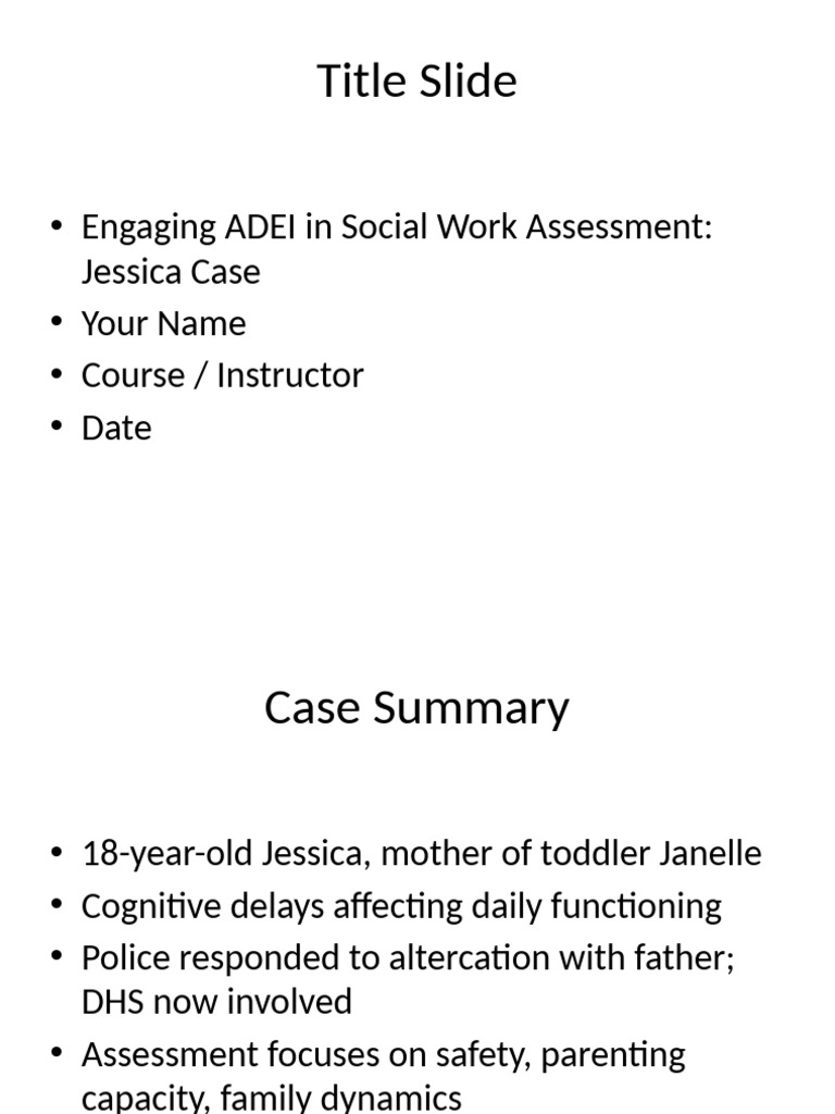 ADEI in Social Work Assessment Insights | PDF