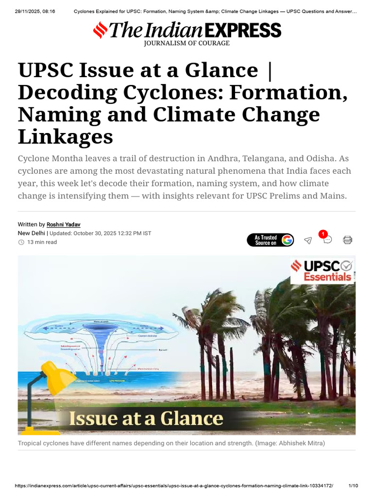 Cyclones: Formation, Naming & Climate Impact | PDF | Tropical Cyclones ...