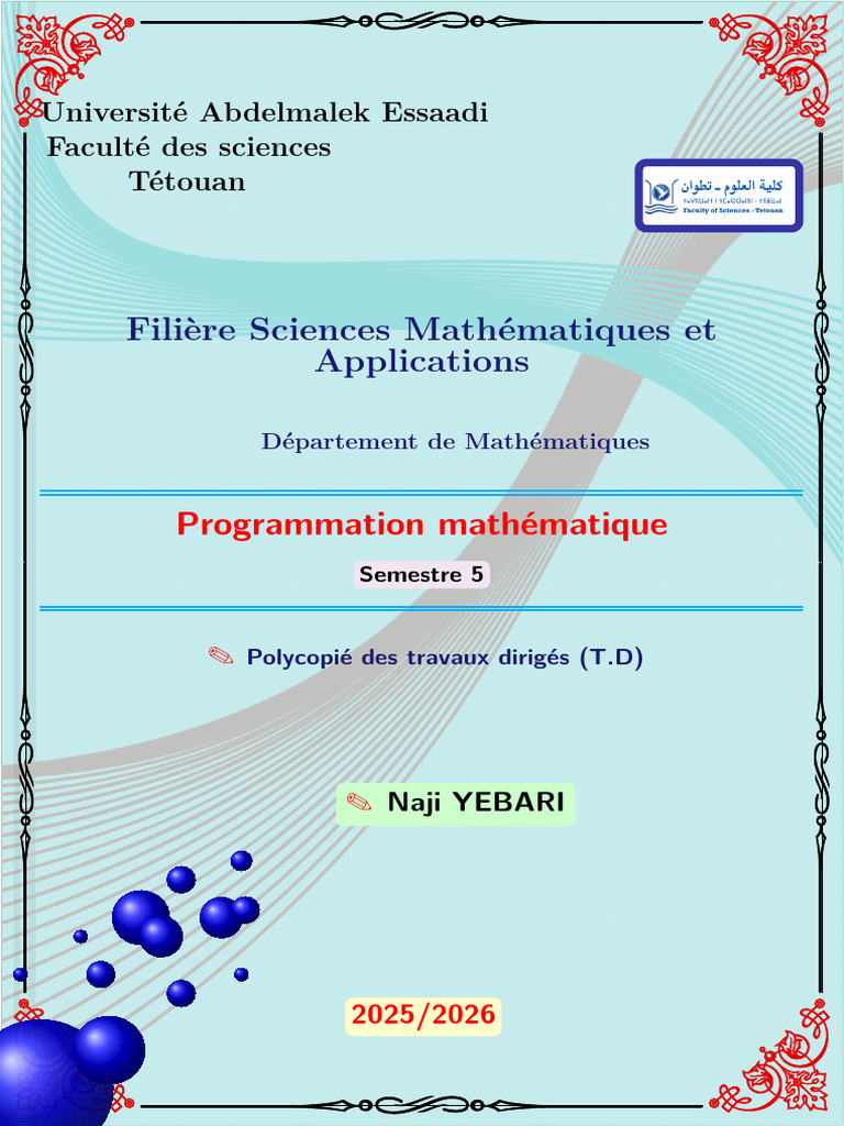 Programmation Mathématique : Exercices et Solutions | PDF ...