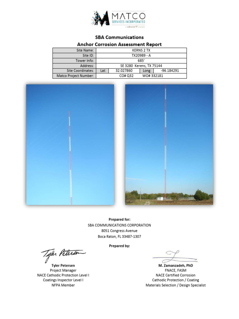 Kerns 2 TX Anchor Corrosion Assessment | PDF | Corrosion | Materials