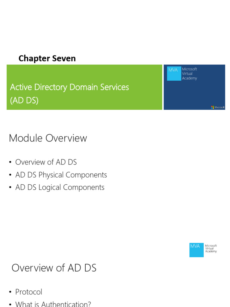 Active Directory Domain Services Overview | PDF | Active Directory ...