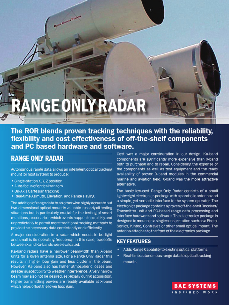 Autonomous Range Only Radar System | PDF | Radar | Antenna (Radio)